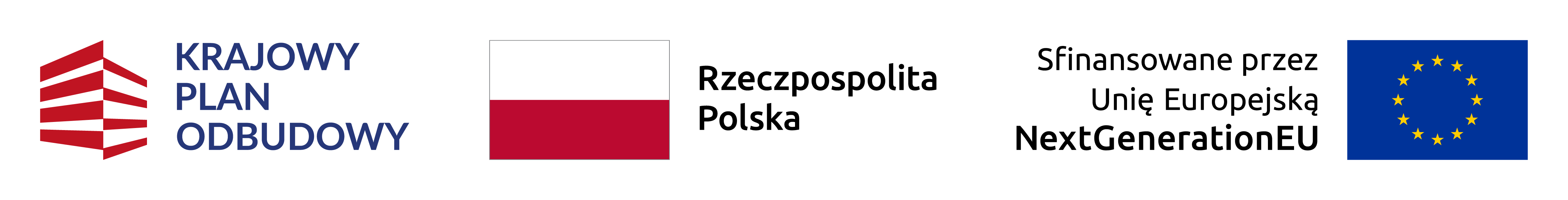 logotypy KPO, RP, UE