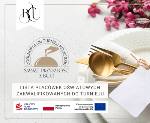 Lista uczestników Ogólnopolskiego Turnieju Kelnerskiego dla uczniów szkół pn. „Smakuj Przyszłość z BCU”