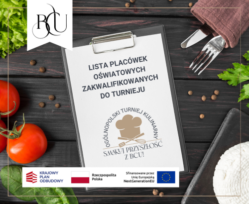 Lista uczestników Ogólnopolskiego Turnieju Kulinarnego dla uczniów szkół pn. „Smakuj Przyszłość z BCU”